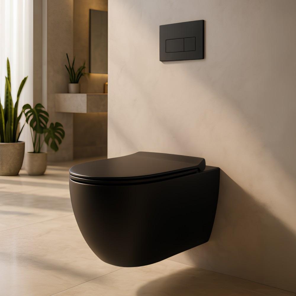 كرسي معلق اسود مدور مقاس 18