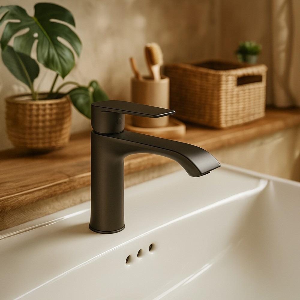 خلاط مغسله رمادي