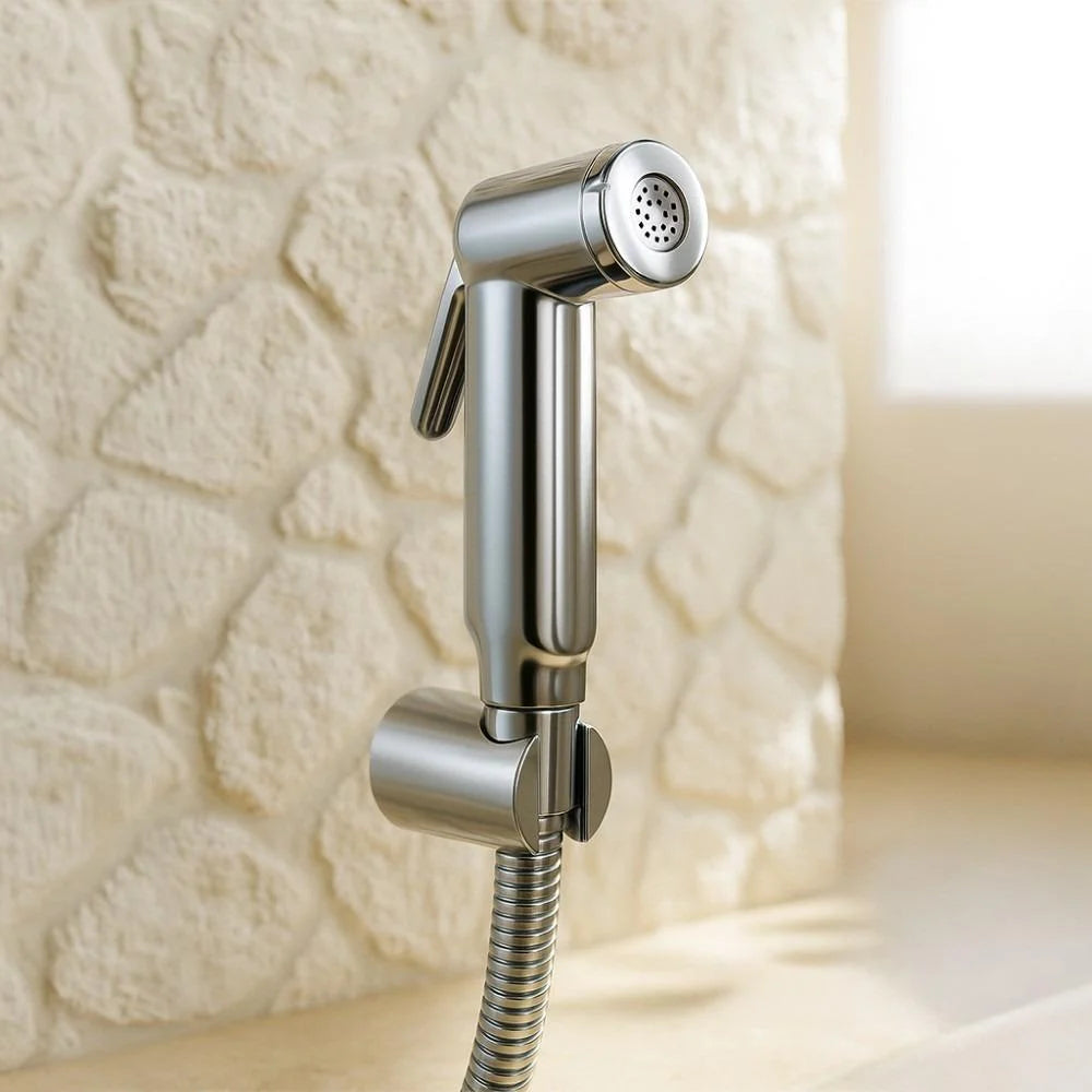 شطاف مع لي وحامل لون فضي لامع