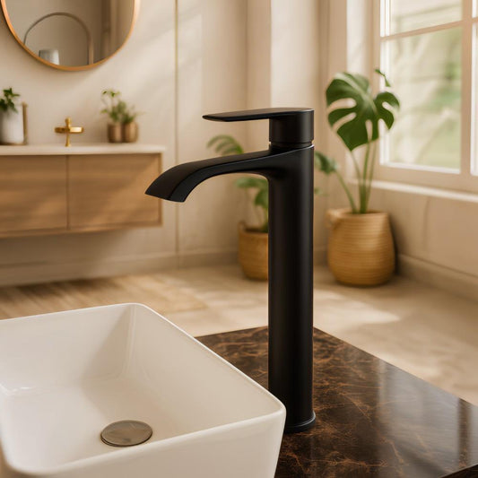 خلاط مغسله طويل اسود